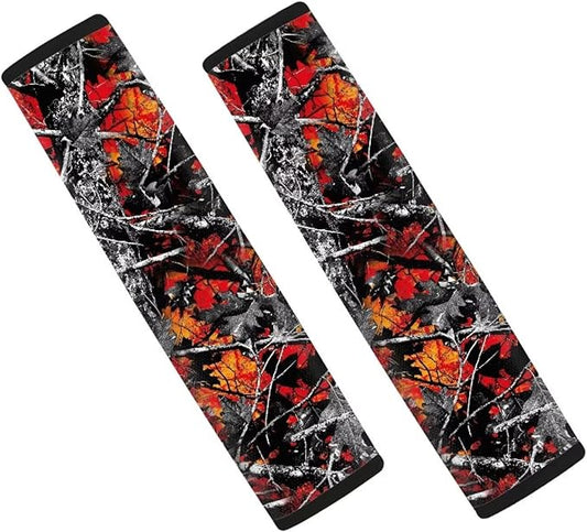 AFPANQZ Auto Seat Belt Covers Cute for Adults Children 2 Pack Safety Seatbelt Pad Cushion Kit Branch Leaf Universal Daiper Bag Backpack Shoulder Straps Pads Comfortable