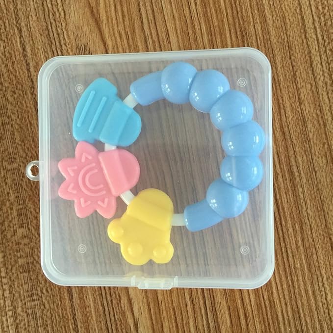 Portable Baby Infant Teether for Case ansparent Holder Pacifier Chain Storage Box Newborn Outdoor avel Clear avel PP, As Pic Shows