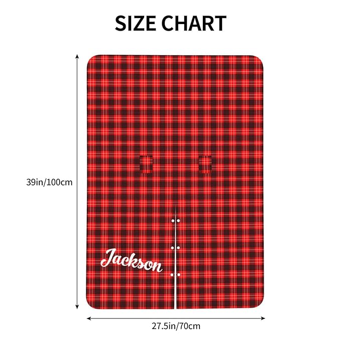 Personalized Red Plaid Baby Infant Car Seats Canopy for Babies with Name, Custom Multi-use Blankets for Baby Boys Girls, Peekaboo Minky Nursing Breastfeeding Cover Canopies for Newborn