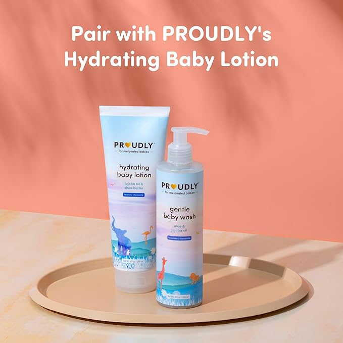 PROUDLY Gentle Baby Wash by Gabrielle Union & Dwyane Wade, for Black & Brown Babies & Dry, Sensitive Skin, Tear-Free, pH Balance, Lavender Chamomile