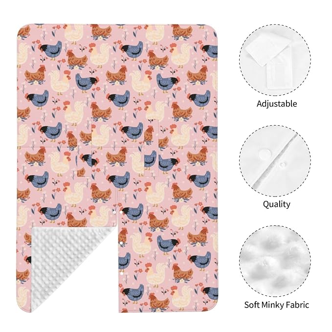 Cute Chickens and Flowers Baby Car Seat Canopy and Nursing Cover for Breastfeeding Multi-Use Cover Lightweight Infant Stretchy Carrier Carseat Winter Cover for Newborn Girls Boys