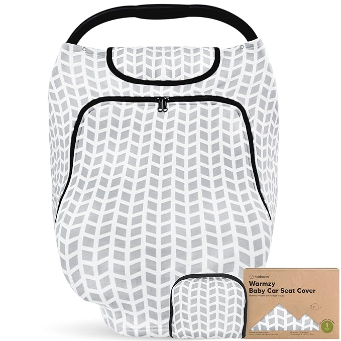 KeaBabies Winter Car Seat Cover Baby, Newborn - Universal Fit Infant Carseat Covers Baby Girl, Boy, Breathable, Lightweight Blanket, Easy to Use Stroller Canopy, Rain,Wind,Sun Shade(Kite)