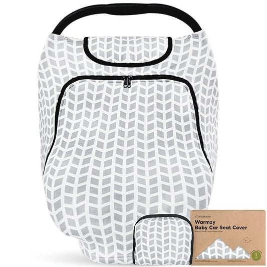 KeaBabies Winter Car Seat Cover Baby, Newborn - Universal Fit Infant Carseat Covers Baby Girl, Boy, Breathable, Lightweight Blanket, Easy to Use Stroller Canopy, Rain,Wind,Sun Shade(Kite)