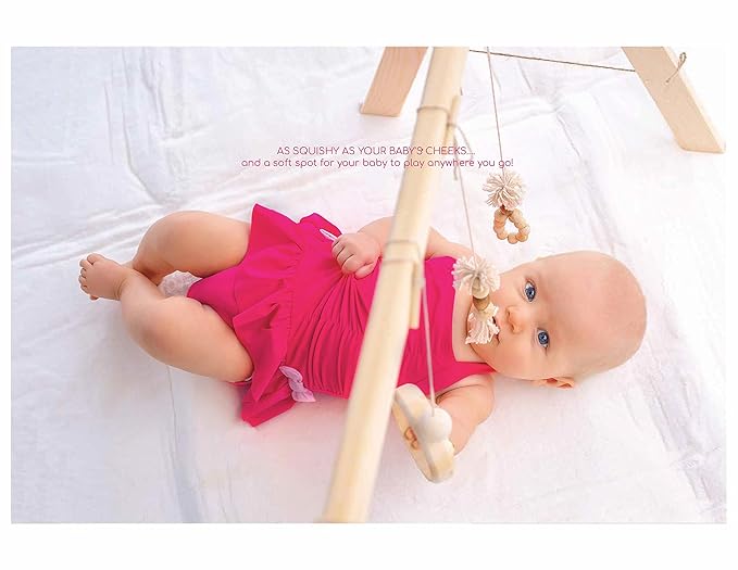 The Little Squishy Activity Surface, Infant Floor Pad, Soft Cushioned Play Area, Washable Child Movement Mat, Non Slip Base Design, Portable Use Option, 36" x 36"