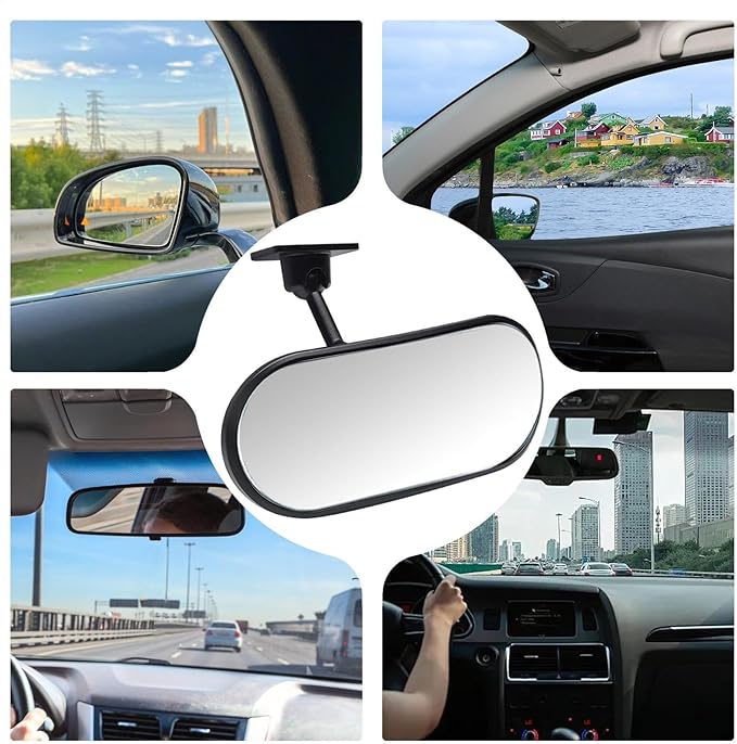 Car Mirror Baby, Rear View Mirror 360° Adjustable, Adhesive Mount Infant Safety, Wide-Angle Shatterproof Backseat Monitor For Kids, Windshield And Dashboard Use
