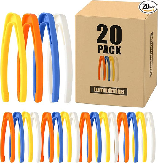 20 PCS Sensory Bin Tools Toddler Plastic Tweezers Fine Motor Toys Experiments Toy Plastic Tweezers for Kids (20)