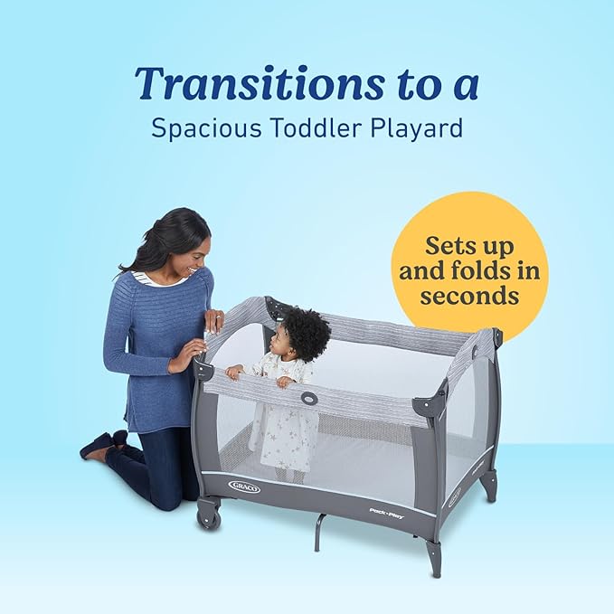 Graco Pack 'n Play Close2Baby Bassinet Playard Features Portable Bassinet Diaper Changer and More, Derby