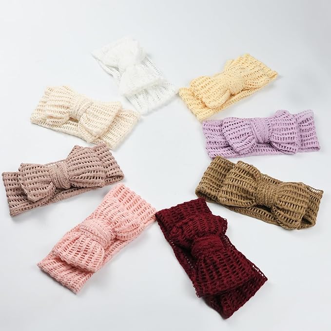 JIAHANG Baby Bows Turban Knotted Head Wraps Hair Bows Headbands