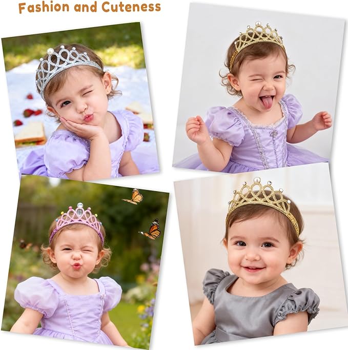 DANMY Little Girl Super Elastic Headband Toddler Hair Band Soft Headwrap Crown Children Hair Accessories