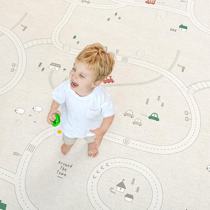Parklon La Pure Soft Play Mat - Around Town + Fabric Beige (Medium)
