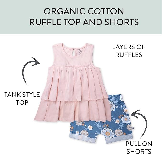 2-Piece Shirt & Short Set for Infant, Baby and Toddler Girls