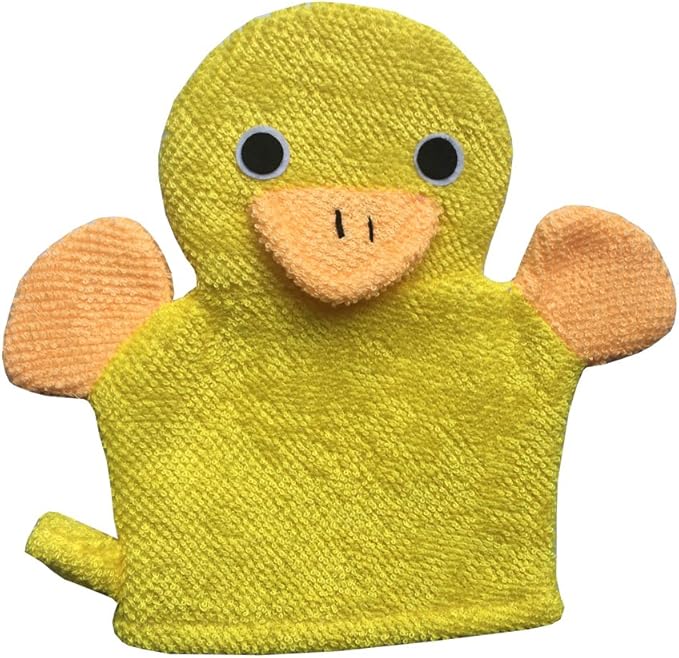Cute Baby Kids Bath Sponge/Mitt/Glove Set of 4 Cartoon Rabbit/Frog/Duck/Bear