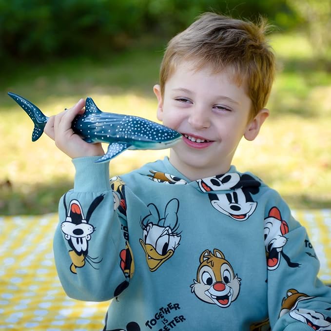 Gemini&Genius Whale Shark Hammerhead Shark Toys for Kids, Sea Animal Action Figures Ocean Model Toy Set for Kids Play or Display, Gift, Educational, Role Play, Swim, Bath and Collection for Toddlers