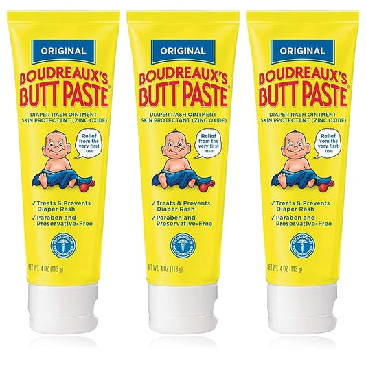 Boudreaux's Boudreaux's Butt Paste, Diaper Rash Ointment, Tube 4 oz (Quantity of 3)