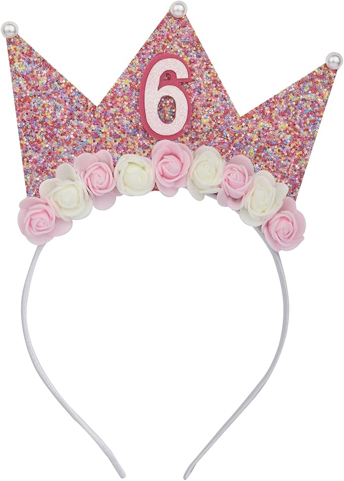 Boy Girl Birthday Crown, Prince Princess Birthday Hat Headband Tiara Crown Cake Photo Prop Party Decorations
