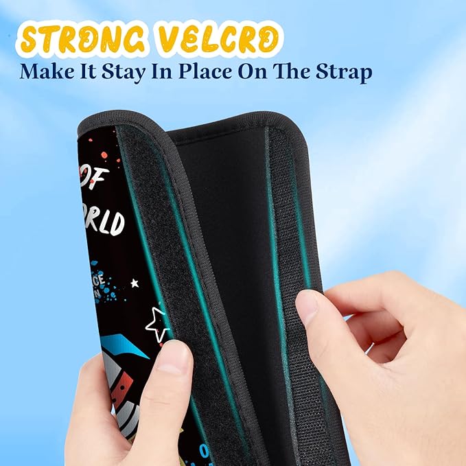Akkya 2 Pack Seat Belt Cover Pad, Seatbelt Cushion Car Seat Strap Pads for Kids Cute Rocket Carseat Stroller Shoulder Strap Protector Accessories