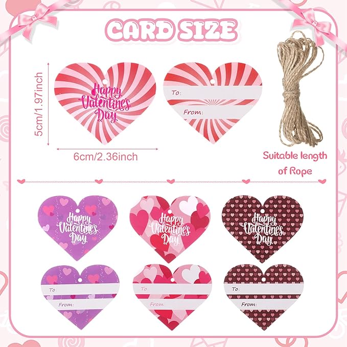 Jerify 12 Pcs 2 Inch Valentines Ducks for Kids Classroom Exchange Gifts Valentine's Day Rubber Ducks with Gifts Cards Mini Heart Rubber Duckies Valentines Party Favors Toys, 6 Styles (Popularity)