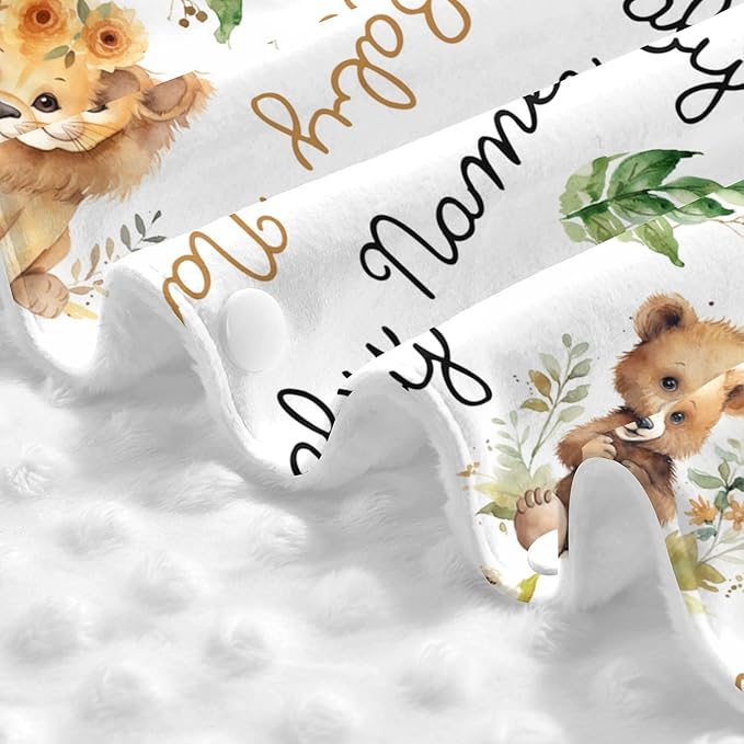 Winter Carseat Cover for Baby Personalized Woodland Baby Car Seat Cover with Name Custom Minky Car Seat Canopy Boys Girls Infant Carrier Covers Nursing Cover Toddler Blanket