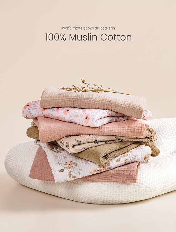 Termichy Baby Lounger Cover Muslin: Soft Cotton Slipcover for Snuggle Me Lounger - Removable & Machine Washable for Daily Use - Zipper-Free & Skin-Friendly for Newborn Girls and Boys