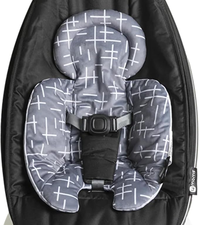 4moms RockaRoo and MamaRoo Infant Insert, Machine Washable, Soft, Plush Fabric, Reversible Design, Dark Grey