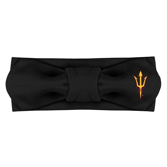 Creative Knitwear Arizona State Sun Devils Infant Girls Black Solid Hair Knot Headband Embroidered Logo - Size Newborn - 4T
