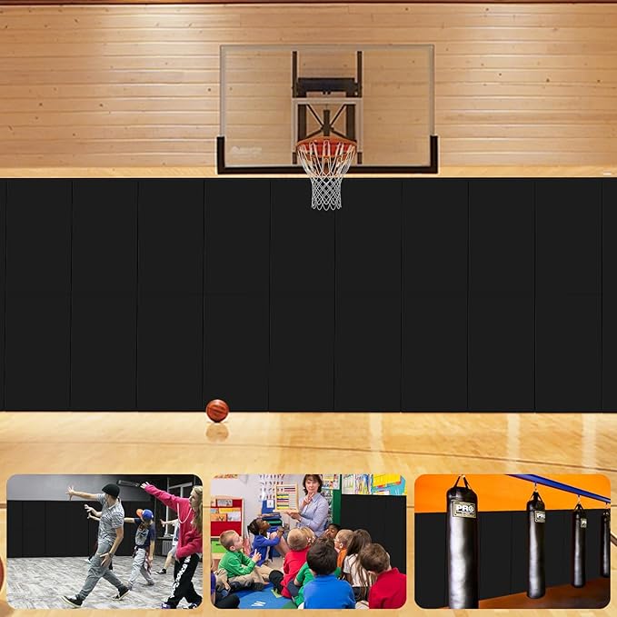 Gym Wall Padding for Gym Wall Pad for Kids Wall Padding 2" Thick Gym Padding for Wall Mat 4" Thick Wall Protection Pads, Durable Waterproof Wall Pad for Safety[Colorful]