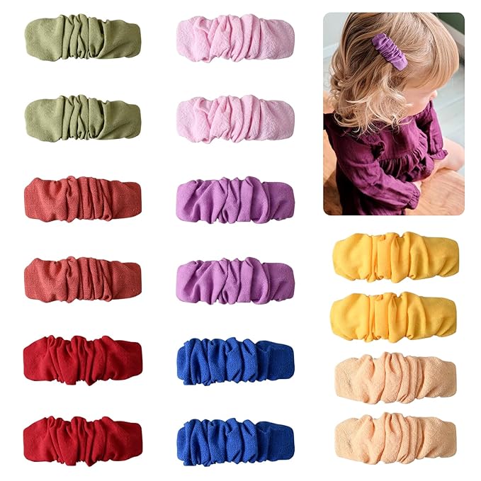 16 PCS Baby Snap Hair Clips 2.4 Inch Toddler Girl Hair Accessories Set and Barrettes for Infants Kids Fine Hair
