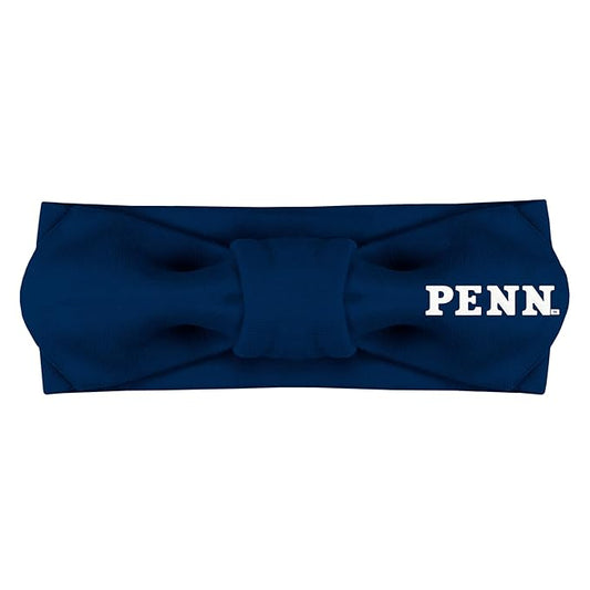 Creative Knitwear Pennsylvania Quakers Infant Girls Navy Solid Hair Knot Headband Embroidered Logo - Size Newborn - 4T
