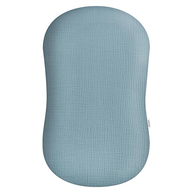 Muslin Baby Lounger Cover, Newborn Lounger Cover, Soft Cotton Breathable Lounger Pillow for Boys Girls Infant, Cover Only (Costume Blue)