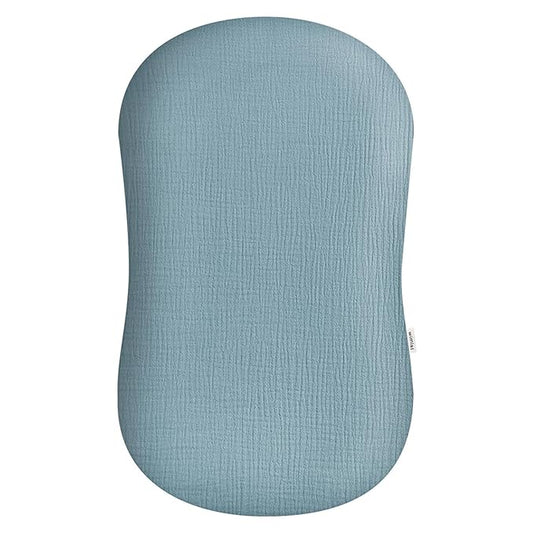 Muslin Baby Lounger Cover, Newborn Lounger Cover, Soft Cotton Breathable Lounger Pillow for Boys Girls Infant, Cover Only (Costume Blue)