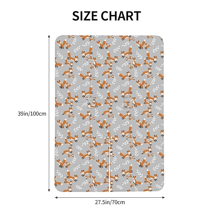Cute Foxes Leaves Gray Baby Car Seat Canopy Nursing Cover for Newborn Car Seat Breastfeeding Covers Blanket Newborn Shower Gift