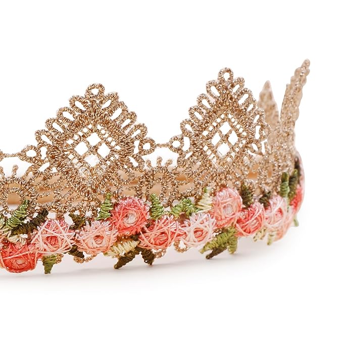 Baby Girl Floral Headband Nylon Flower Crown Elastic Hairband 3pcs Hair Accessories Gift for Girls (9572)