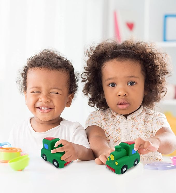 DolliBu Train Buddy Squirter Bath Toy - Floating Rubber Green Bath Time Toy Train for Toddlers, Fun Bath Toys for Bathtub, Pool, and Beach, Toddler Bath Squirt Toys for Girls and Boys