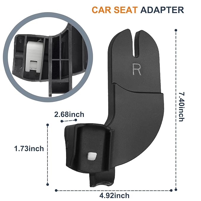 Car Seat Adapter Compatible with Baby Jogger City Select, City Select 2, and City Select LUX Strollers for Graco Strollers Replacement Accessories-Black