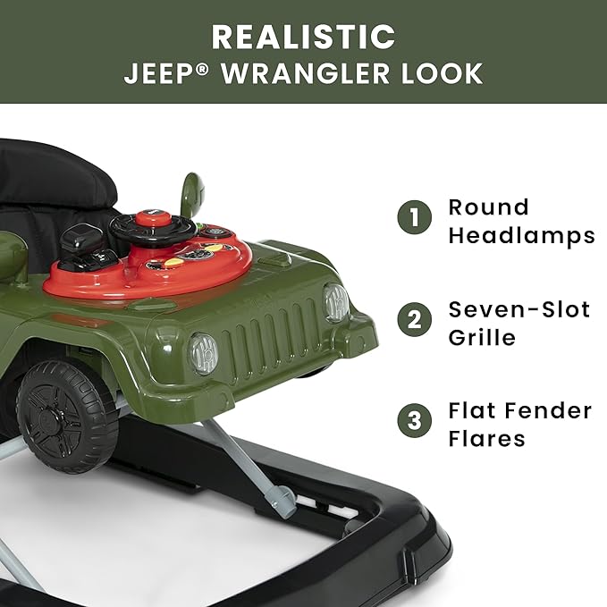 Jeep Wrangler Activity Walker by Delta Children, Green