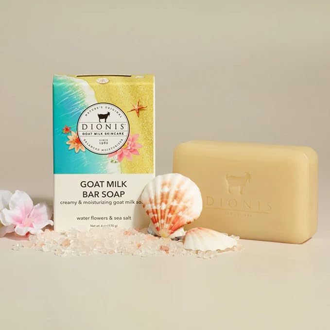 Dionis Goat Milk Water Flowers & Sea Salt Hydrating Bar Soap 6 oz (Pack of 1)