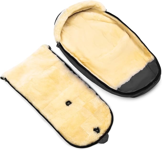 WERNER CHRIST Baby Sheepskin footmuff LADIS - for Small Travel Buggies (Children from 6 to 36 Months), Made of Medical Lambskin
