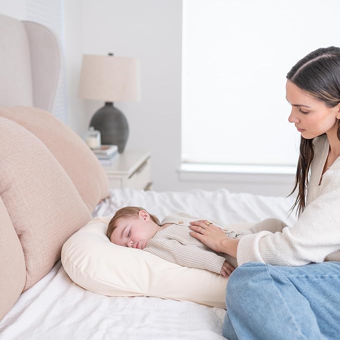 100% Waterproof Baby Lounger Cover - 2-Ply Organic Cotton Slipcovers Keep Your Lounger Clean & Your Baby Comfy - Machine Washable - (Lounger Not Included) - Off-White