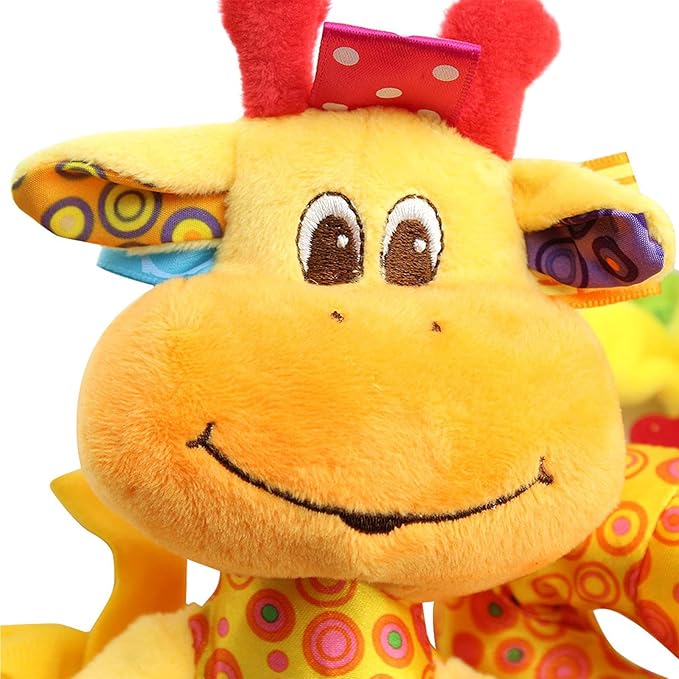 Baby Pram Crib Ornament Hangings Yellow Cute Little Deer Shape Design Spiral Plush Toys Stroller and Travel Activity Toy