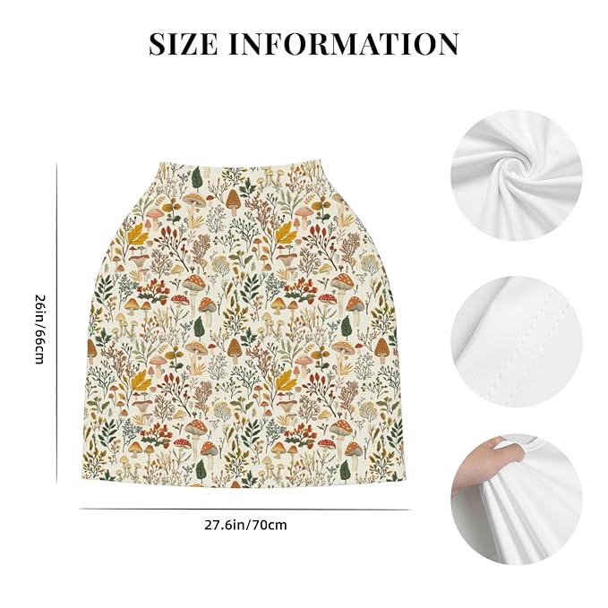 Mushroom Car Seat Covers Canopy Covers Baby Multi-Use Car Seat Canopy Carrier Cover, Breathable Breastfeeding Cover Boys & Girls