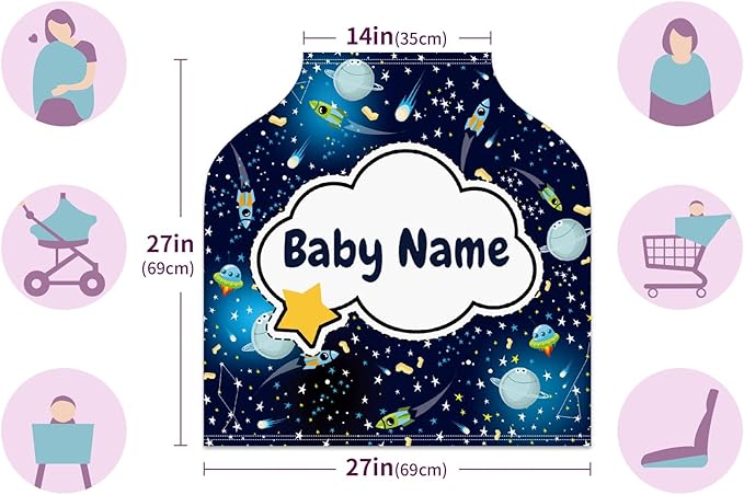 Baby Car Seat Stroller Cover Nursing Cover New Mom Breastfeeding Scarf Soft Stretchy Infant Carrier Cover Car Canopy Coverage