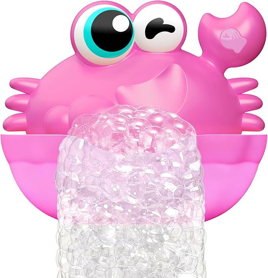 Bath Toys for Kids Ages 1-3,Light Up Baby Bath Toys Crab Bubble Maker with Colourful Light Toddler Bathtub Birthday Gifts Easter Stocking Stuffers for Boys Girls Aged 1-3 2-4 3-5