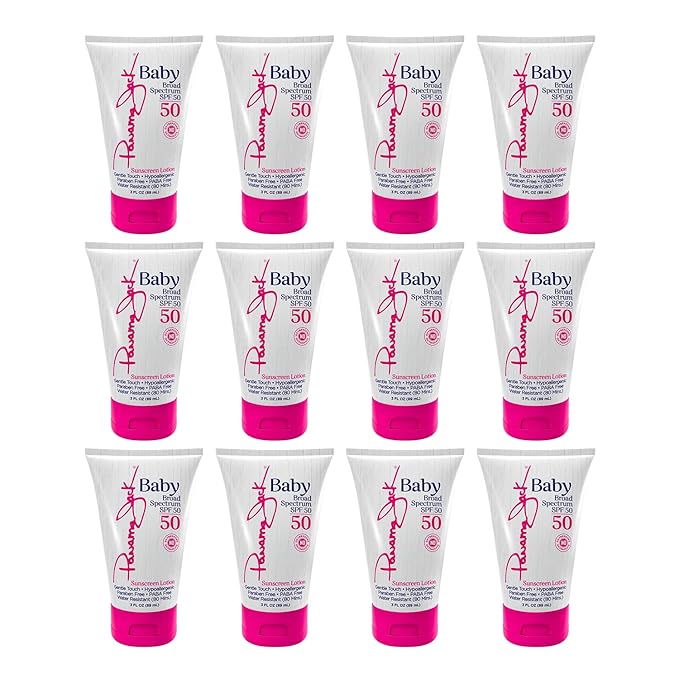 Panama Jack Baby Sunscreen Lotion - SPF 50, Broad Spectrum UVA/UVB Protection, Hypoallergenic, PABA, Paraben, Gluten & Cruelty Free, 3 FL OZ (Pack of 12)