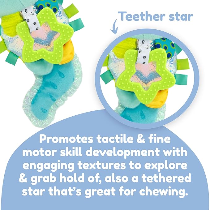 Lamaze Clip On Car Seat and Stroller Toy - Alise The Axolotl - Crinkle Car Seat Toys and Stroller Toys - Sensory Toys for Babies - Baby Gifts and Toddler Stocking Stuffers - Ages 0 Months and Up