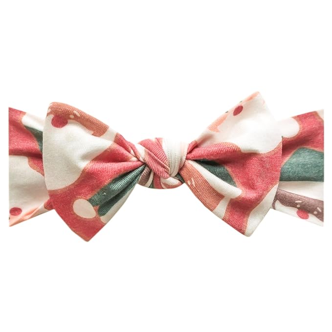 Copper Pearl Baby Stretchy Soft Knit Headband Bow Claus