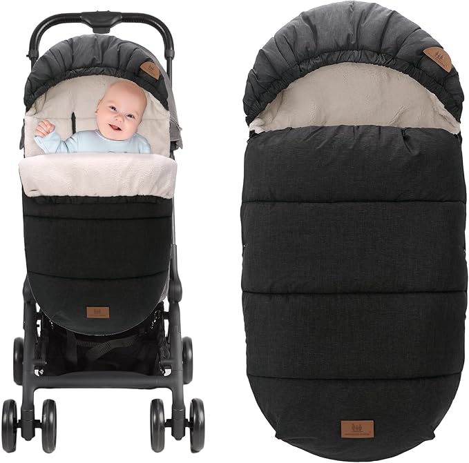 Miracle Baby Bunting Bag for Stroller, Warm Fleece Footmuff with Zippers, Convertible Infant Toddler Sleeping Bag Blanket for Boys Girls