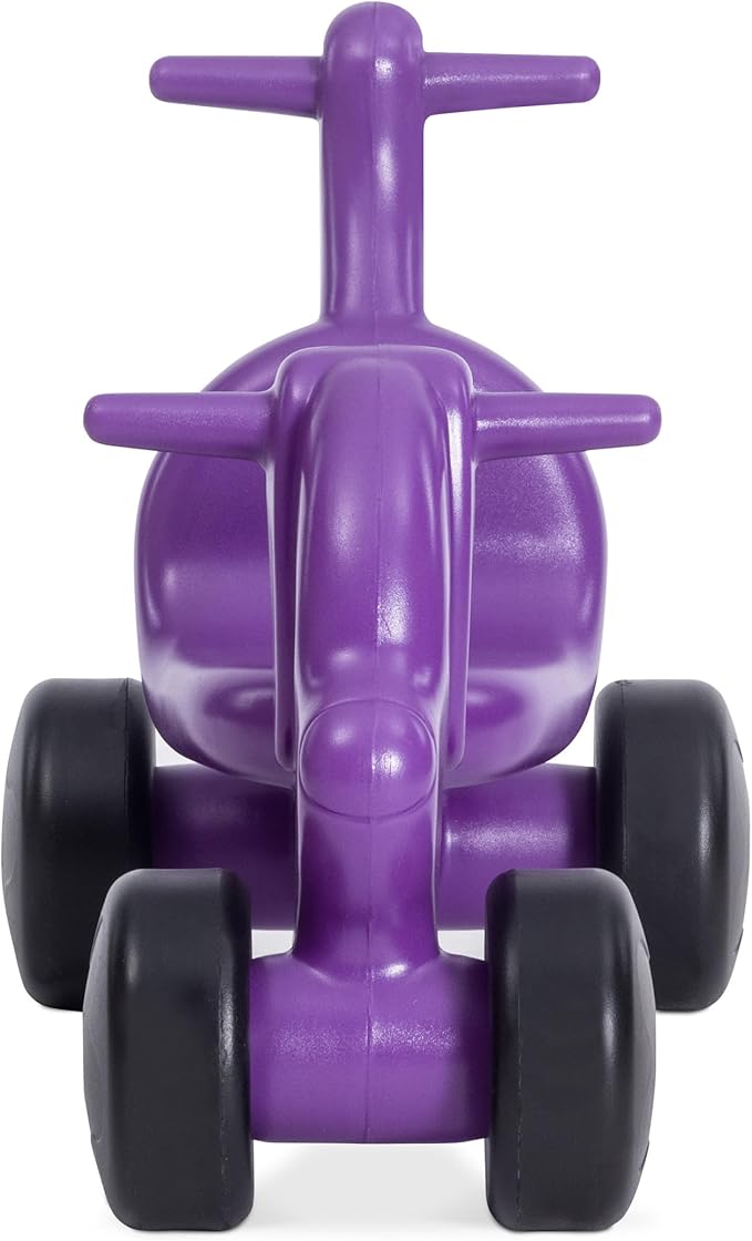 Careplay 2-in-1 Puppy Push & Ride-on Toy, Indoor & Outdoor Use, Low Profile Seat, Recommended for Children up to 50lbs, Durable Construction, Made in The USA, Purple