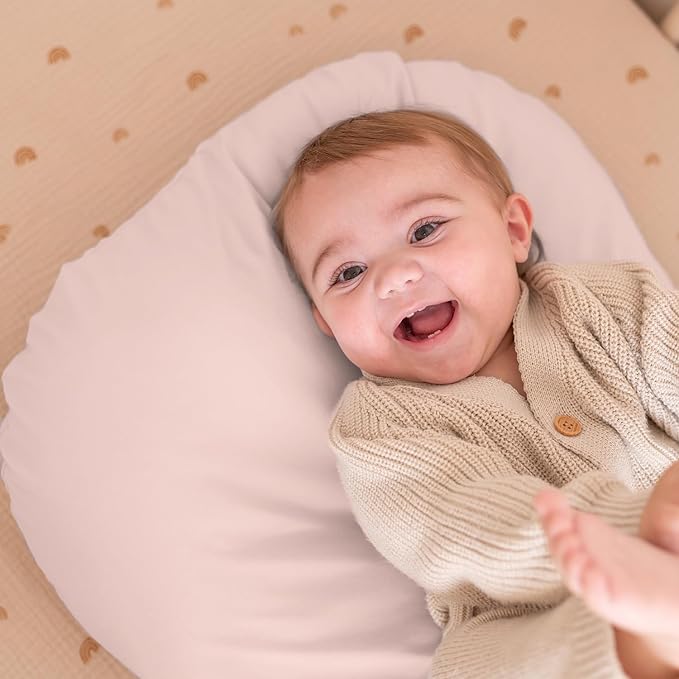 100% Waterproof Baby Lounger Cover - 2-Ply Organic Cotton Slipcovers Keep Your Lounger Clean & Your Baby Comfy - Machine Washable - (Lounger Not Included) - Peach