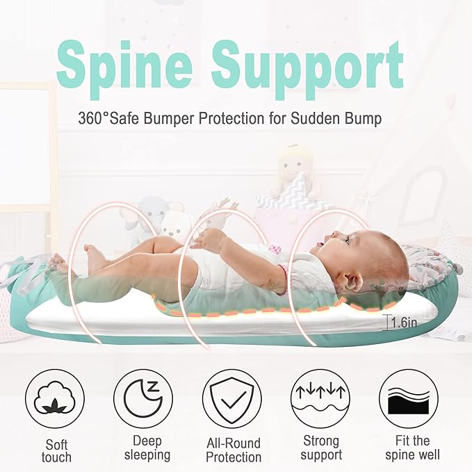 Viviland Baby Lounger Snuggle Me Lounger Fits 0-24 Months Newborn Infant Babies, Dinosaur