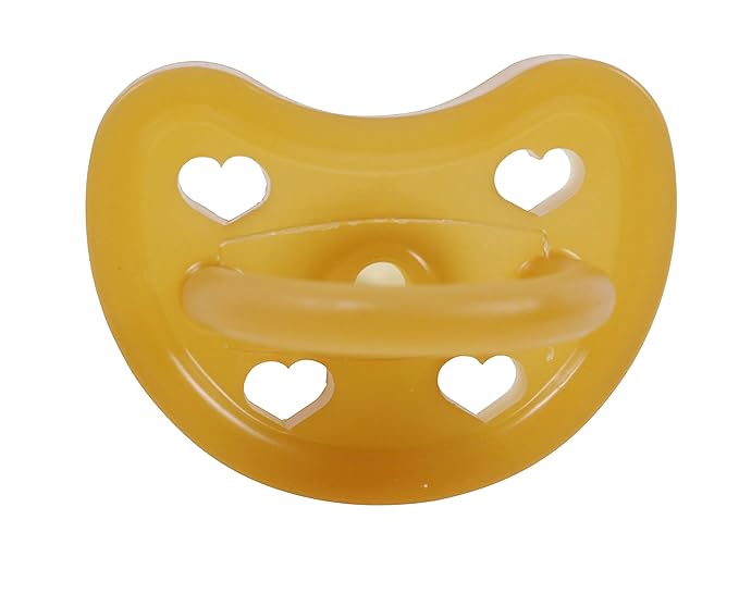 SWEETIE Rubber Pacifier Natural Rubber Pacifier Rounded Heart Shape Rubber 1 Count Original Natural Rubber Pacifier (0-6 Small)